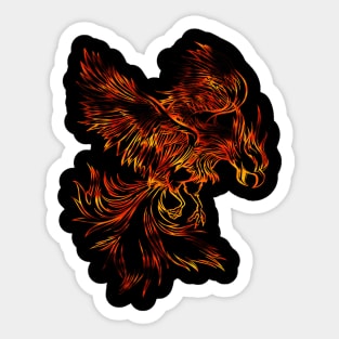 Phoenix bird reborn from the ashes Sticker